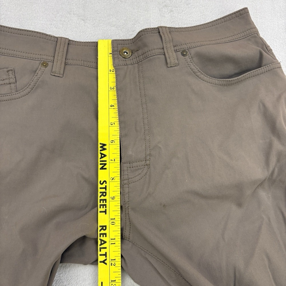 PrAna Pants Mens 36x30 Brown Slim Fit Nylon Stretch Elastic Waist Outdoor Hiking - Picture 13 of 15